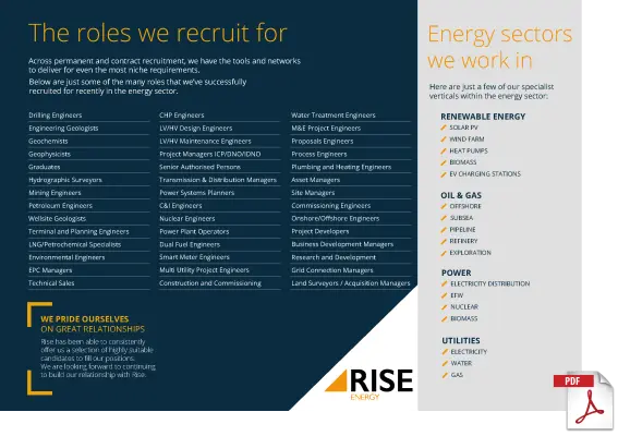 Energy roles we recruit for slide